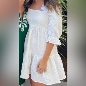 Entro Ivory Textured Dress